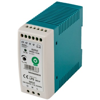 MPL- Τροφοδοτικό Ράγας - MWDIN60W/24V Υ Τροφοδοτικά ράγας